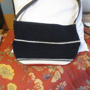 The Sak Elliott Lucca Crocheted Shoulder Bag in Red/White/Navy